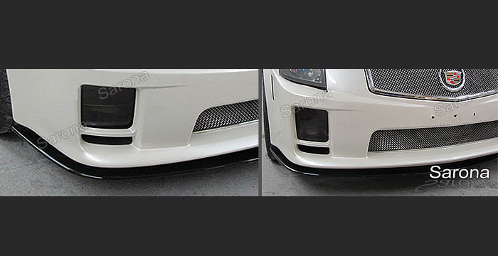 Custom Cadillac CTS Front Bumper Add-on  Sedan Front Add-on Lip (2003 - 2007) - $299.00 (Manufacturer Sarona, Part #CD-001-FA)